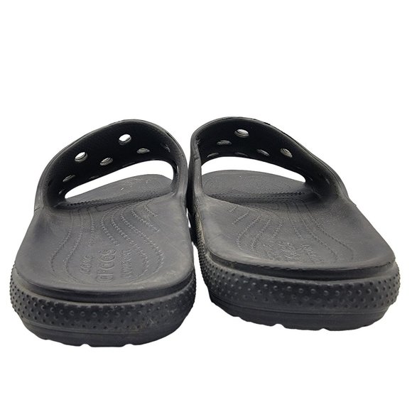 Classic Crocs Slides Mens 13 Black Sandals Shoes Iconic Comfort 206121 main image 9